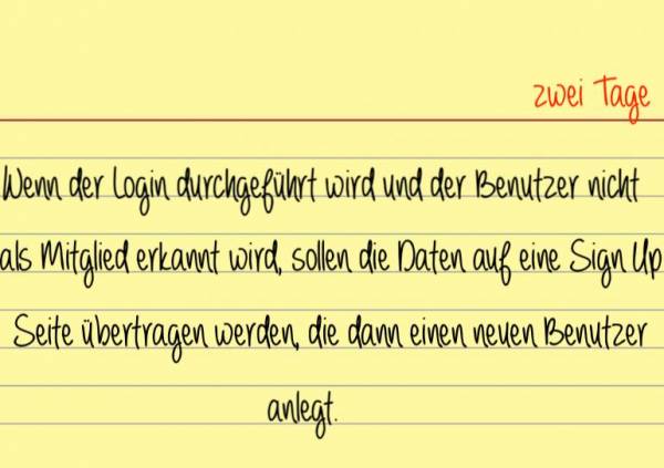  Eine große Anforderung, welche dann mehrere Kleine unterteilt wird.